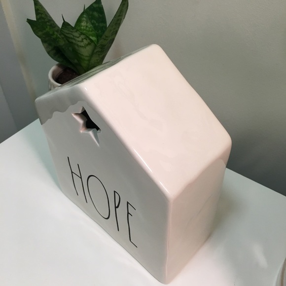 NEW Rae Dunn “HOPE” Tea Light Candle House w/ ⭐️ - Picture 4 of 7